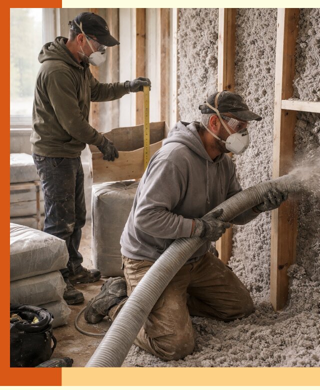 Утепление таунхауса эковатой в Минусинске для максимально теплых стен