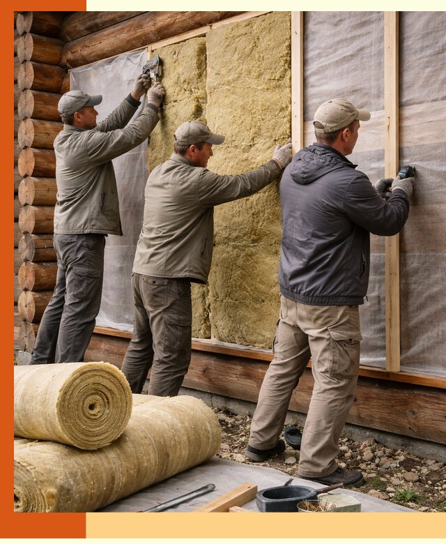 Утепление деревянного дома в Минусинске эффективными технологиями