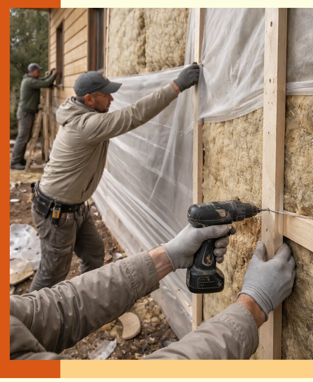 Утепление дома из бруса в Минусинске качественно и долговечно