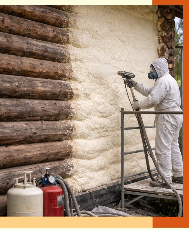 Утепление бревенчатого дома ППУ в Минусинске под ключ от 6351 руб. | ТепломастерМнс