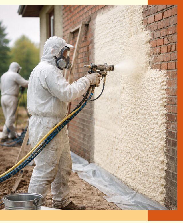 Утепление кирпичного дома ППУ в Минусинске под ключ от 6605 руб. | ТепломастерМнс