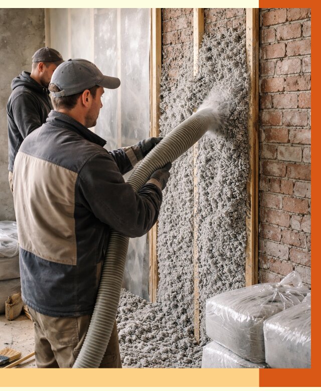 Утепление кирпичного дома эковатой в Минусинске от 2388 руб./м² | ТепломастерМнс