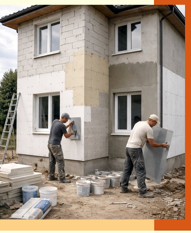 Утепление дома из газобетона в Минусинске от 4268 руб./м² — заказать у ТепломастерМнс