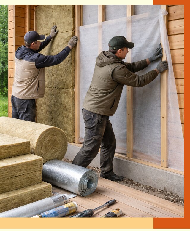 Утепление дома из двойного бруса в Минусинске от 4877 руб./м² — ТепломастерМнс под ключ