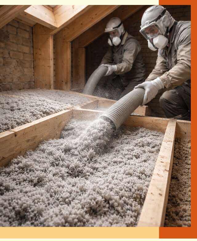 Утепление коттеджа эковатой в Минусинске от 2540 руб./м² — комплексная задувка и монтаж | ТепломастерМнс