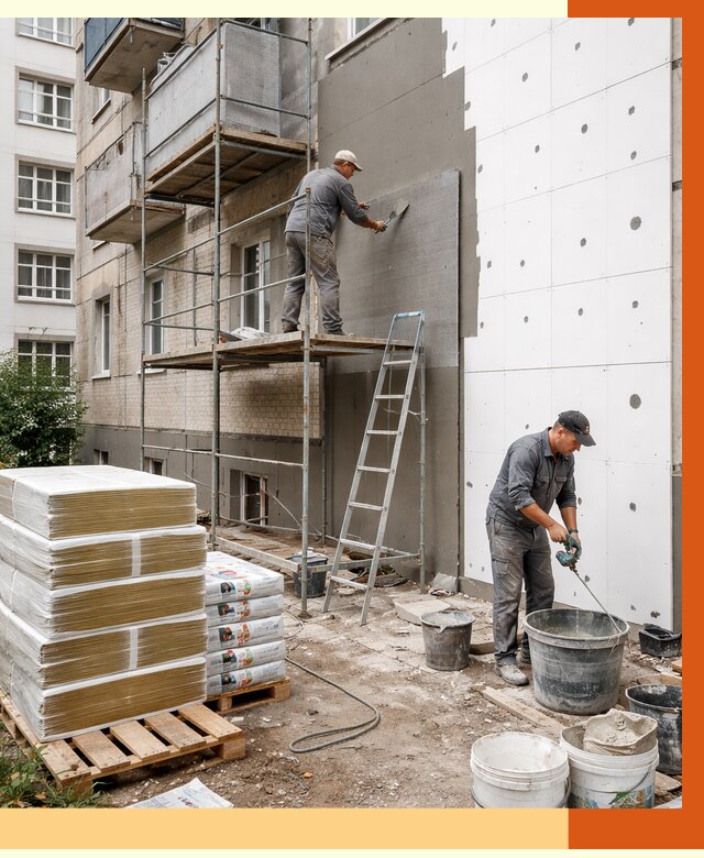 Утепление квартиры снаружи в Минусинске от 6249 руб/м2 под ключ | ТепломастерМнс