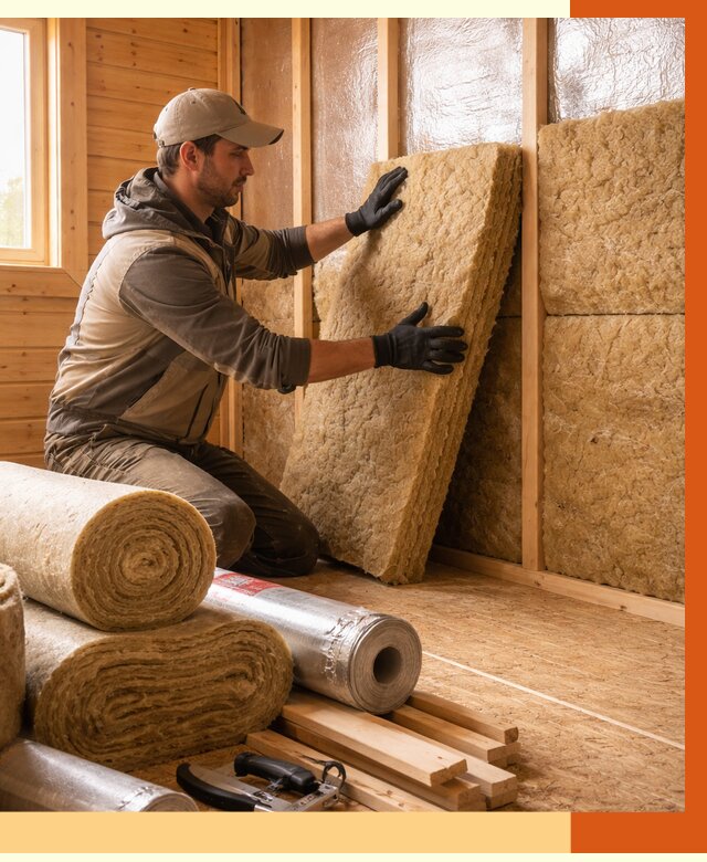 Утепление бани в Минусинске под ключ от 4572 руб./м2 — утеплить потолок, пол и стены | ТепломастерМнс