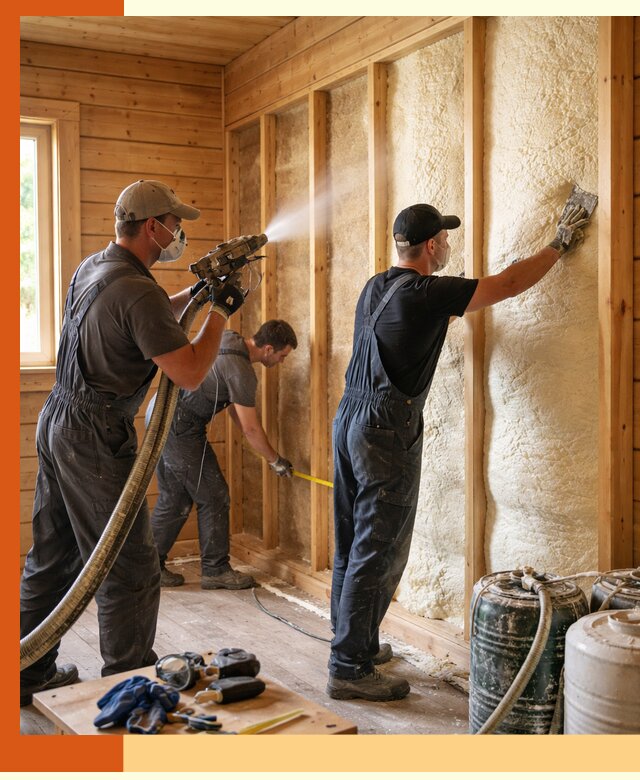 Утепление бани пенополиуретаном (ППУ) в Минусинске