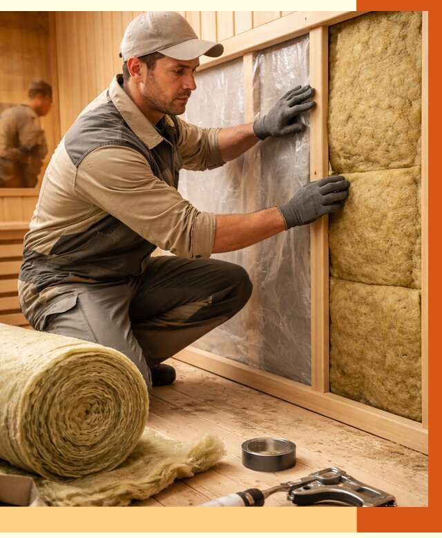 Утепление сауны изнутри в Минусинске от 6605 руб. за м2 | ППУ, под ключ — ТепломастерМнс