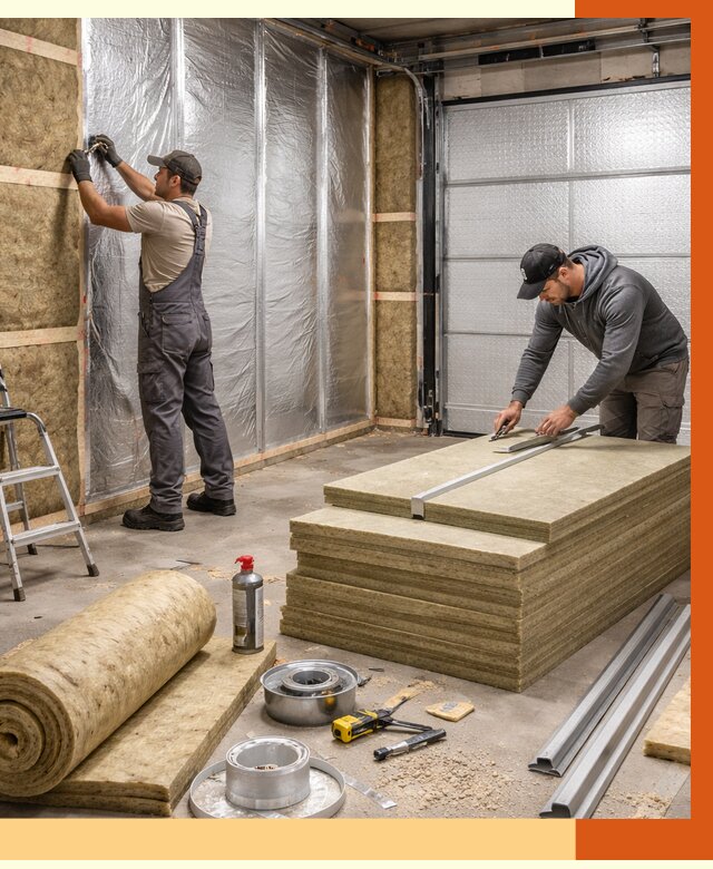 Утепление гаража в Минусинске от 4572 руб/м2 — комплексное утепление ворот и стен | ТепломастерМнс