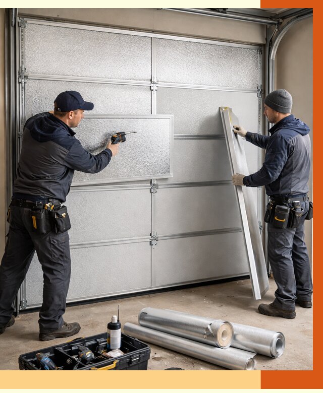 Утепление гаражных ворот в Минусинске от 7976 руб/м2 — надежно и быстро | ТепломастерМнс