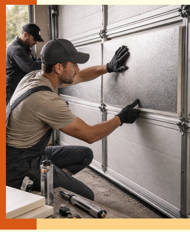 Утепление гаражных ворот в Минусинске качественно и надежно