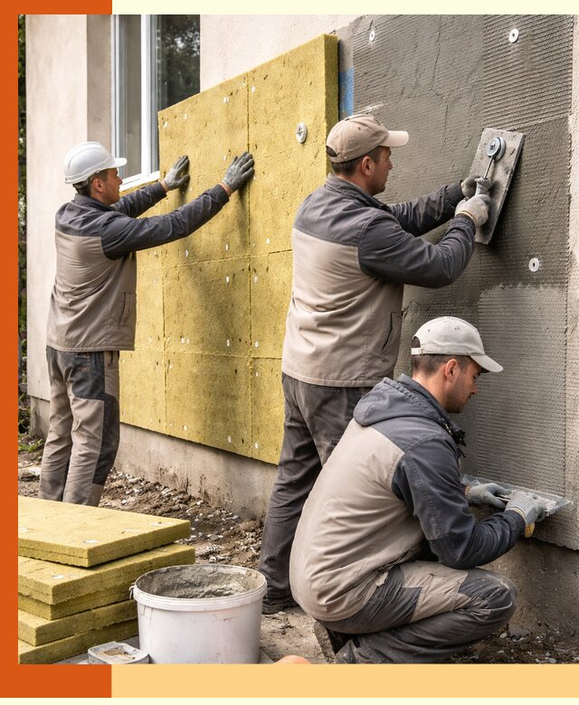 Утепление фасада под штукатурку в Минусинске — энергоэффективная технология