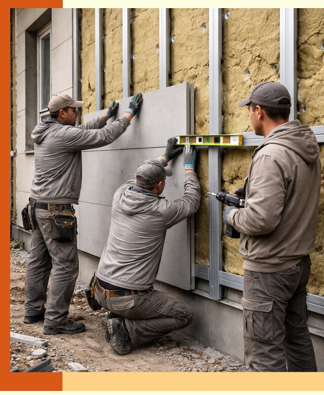 Утепление вентилируемого фасада под ключ в Минусинске