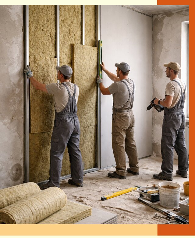 Утепление стен изнутри в Минусинске от 2286 руб/м² под ключ | ТепломастерМнс