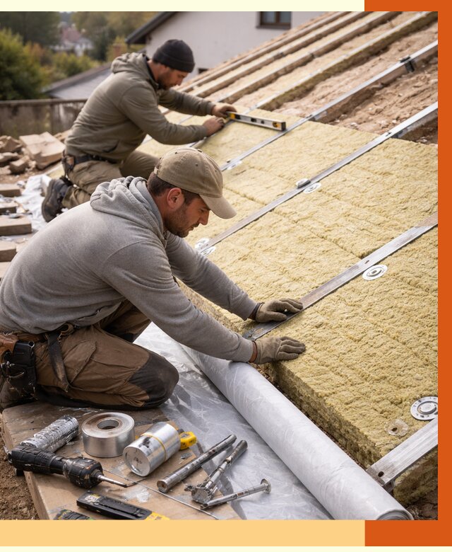 Утепление крыши снаружи в Минусинске под ключ от 1219 руб./м2 | ТепломастерМнс