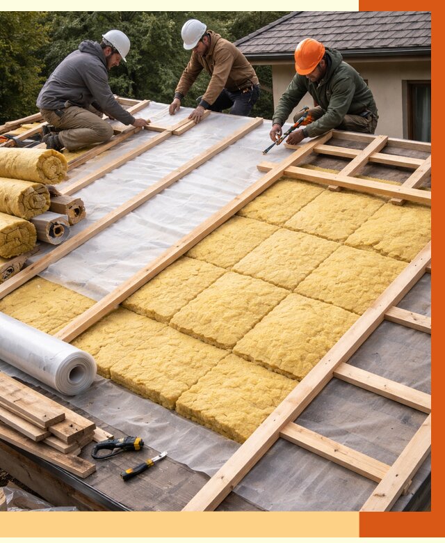 Утепление скатной крыши в Минусинске от 1270 руб./м2 под ключ | ТепломастерМнс