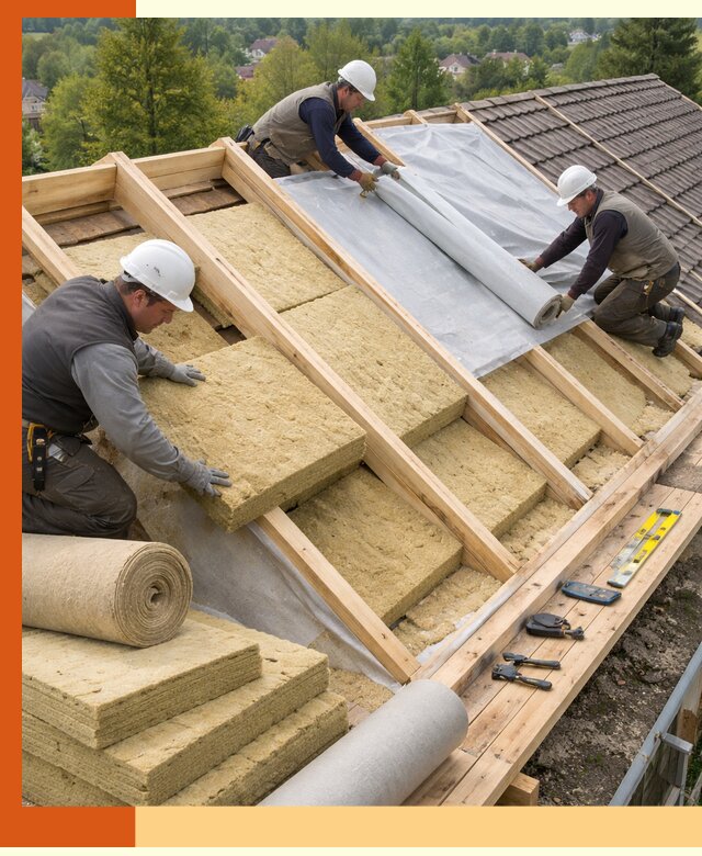 Утепление скатной крыши в Минусинске качественно и надёжно