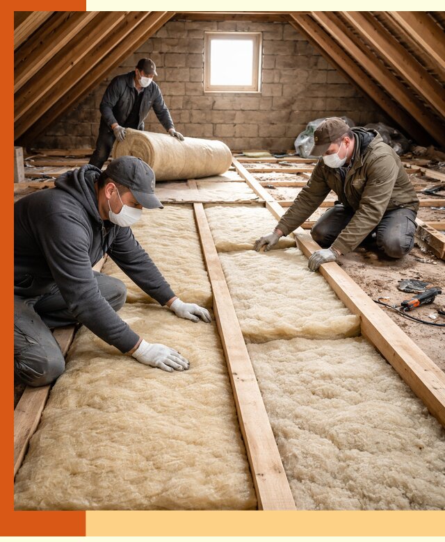 Утепление чердака в Минусинске — профессиональная теплоизоляция кровли