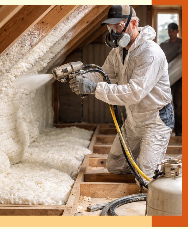 Утепление чердака ППУ в Минусинске от 8759 руб./м2 — услуга под ключ | ТепломастерМнс