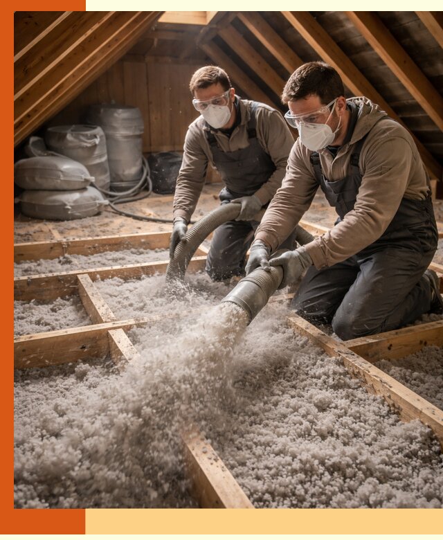 Утепление чердака эковатой в Минусинске — быстро и надёжно