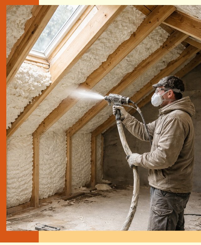 Утепление мансарды ППУ в Минусинске быстро и надежно