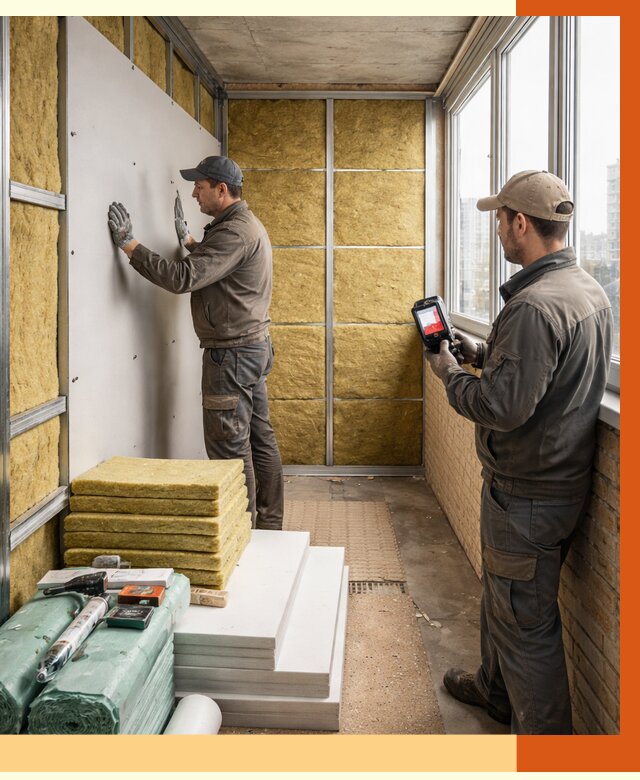 Утепление балкона в Минусинске от 4572 руб. под ключ | ТепломастерМнс