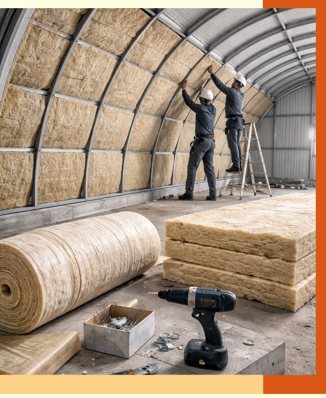 Утепление арочного ангара в Минусинске от 3252 руб./м2 под ключ | ТепломастерМнс