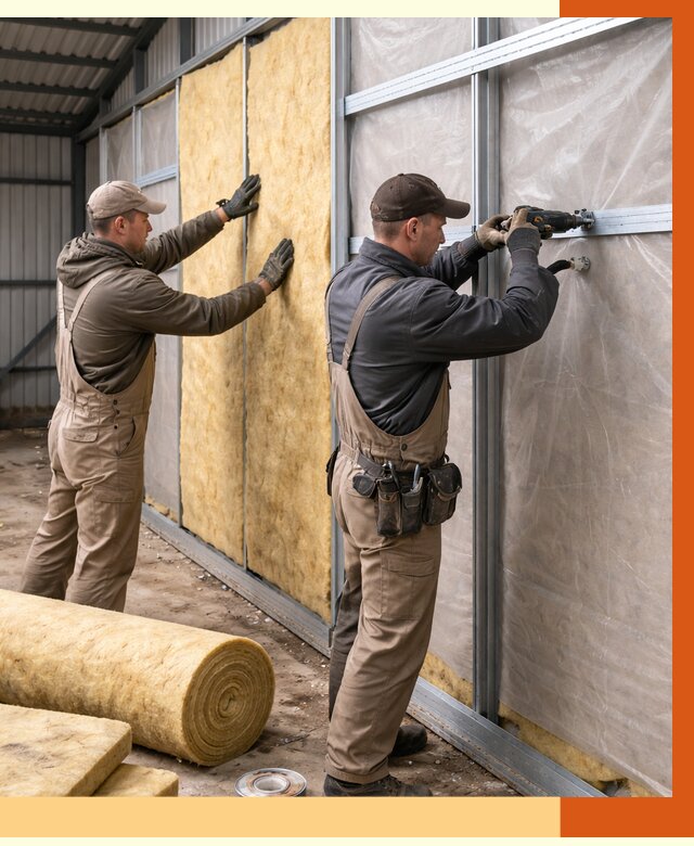 Утепление металлического ангара в Минусинске от 4826 руб/м2 — услуги под ключ | ТепломастерМнс