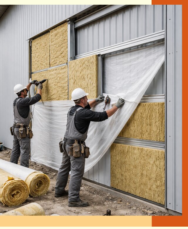 Утепление металлического склада в Минусинске от 4572 руб/м2 — комплексное утепление под ключ | ТепломастерМнс