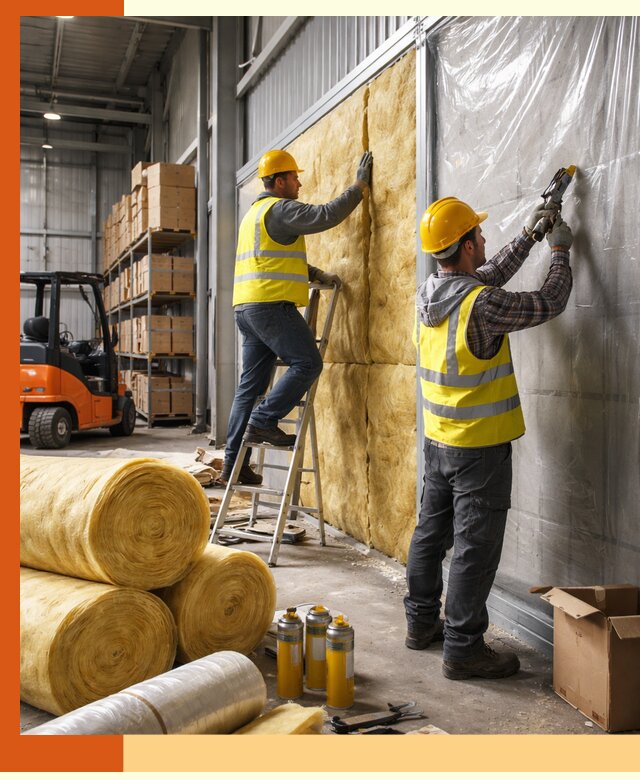 Утепление склада с техникой в Минусинске под ключ