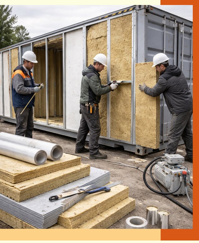 Утепление морского контейнера в Минусинске от 3810 руб. под ключ | ТепломастерМнс