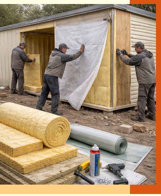 Утепление строительной бытовки в Минусинске от 12701 руб. под ключ | ТепломастерМнс