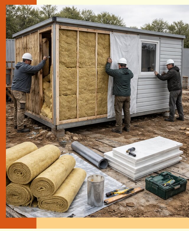 Утепление строительной бытовки под ключ в Минусинске для любых условий