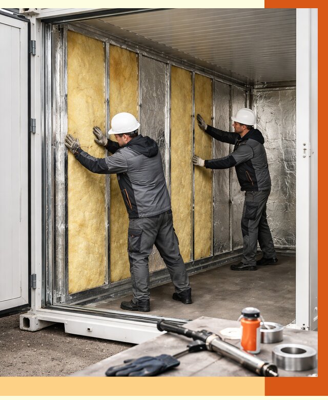 Утепление рефрижераторного контейнера в Минусинске от 45725 руб./м² | ТепломастерМнс