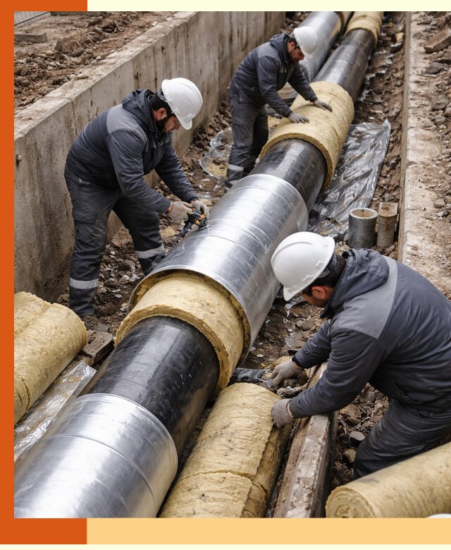 Утепление теплотрассы в Минусинске: утеплительные работы и материалы
