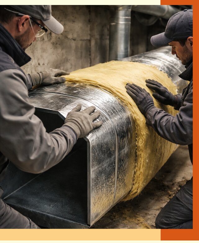 Утепление воздуховодов в Минусинске от 4268 руб. — теплоизоляция вентиляции | ТепломастерМнс