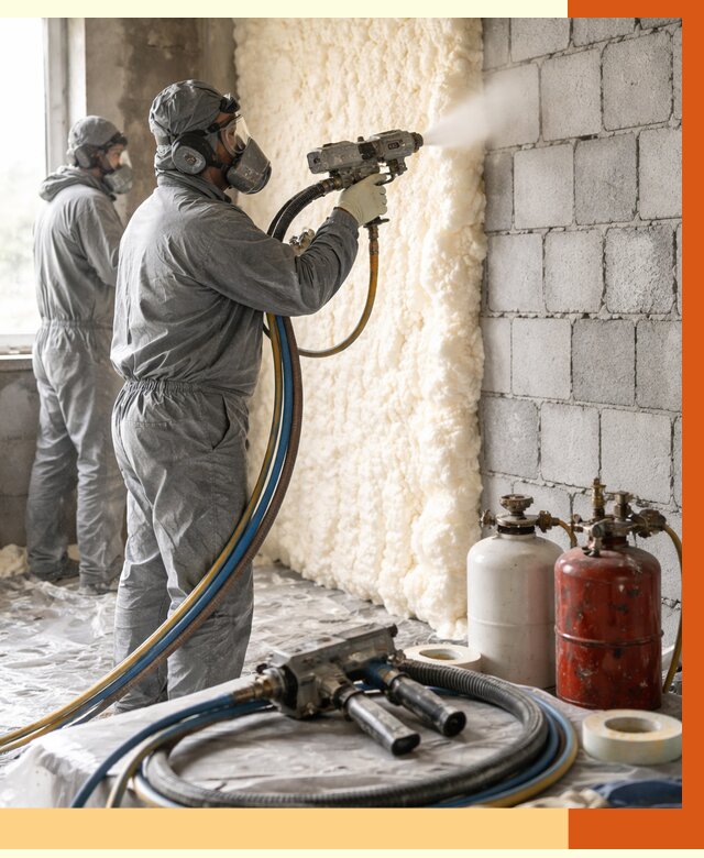 Утепление блочной стены ППУ в Минусинске от 4318 руб./м² — ТепломастерМнс