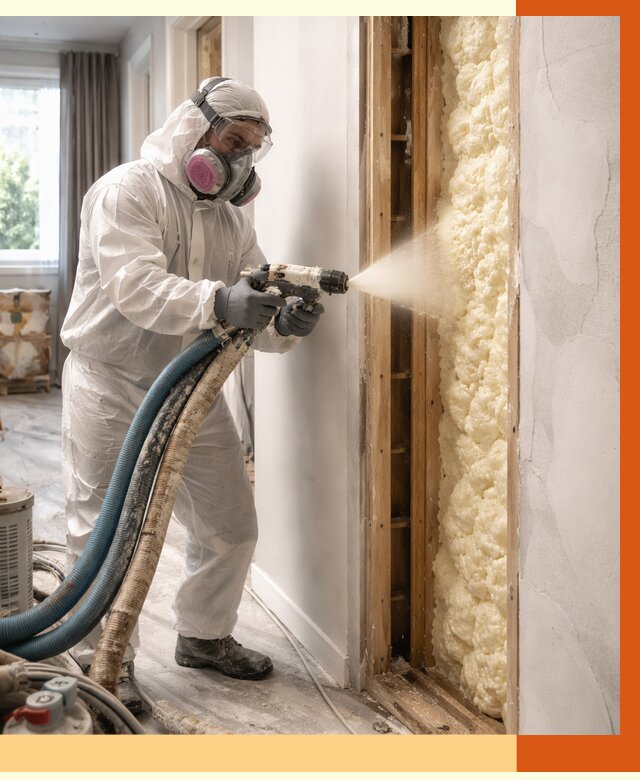 Межстеновое утепление ППУ в Минусинске от 2794 руб/м2 — межстенное утепление под ключ | ТепломастерМнс