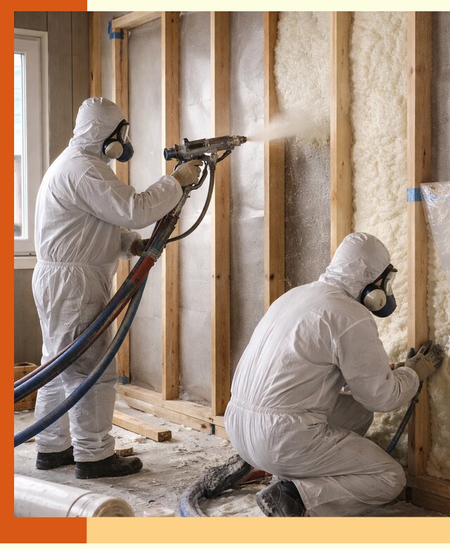 Утепление каркасной стены ППУ в Минусинске для домов и коттеджей