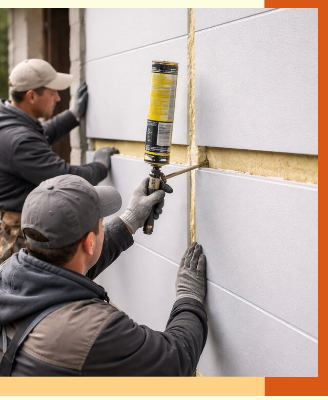 Утепление сэндвич панелей ППУ в Минусинске от 4268 руб. за м2 | ТепломастерМнс