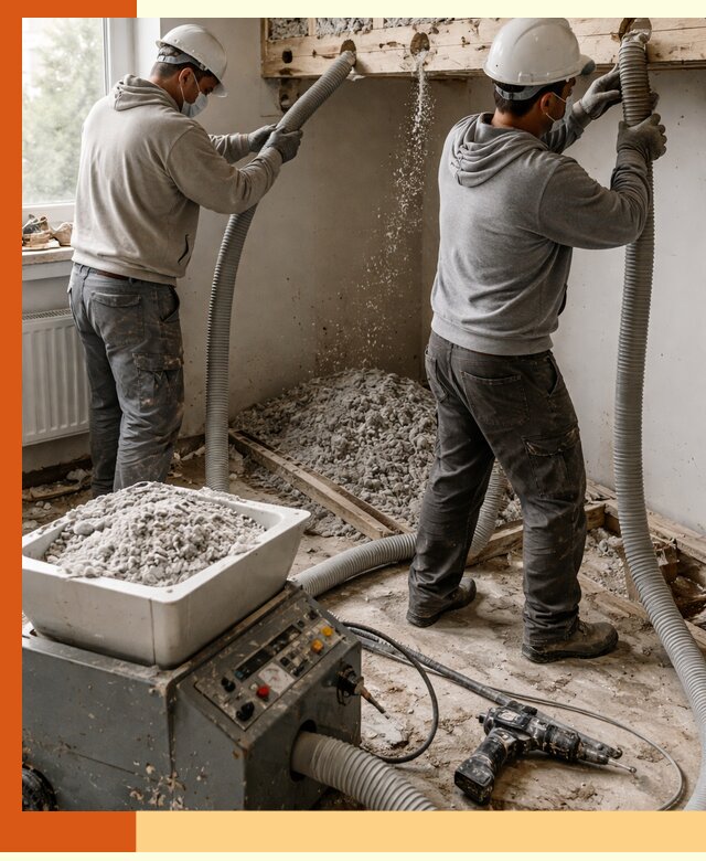 Заполнение пустот перекрытий пеной и наполнителями в Минусинске