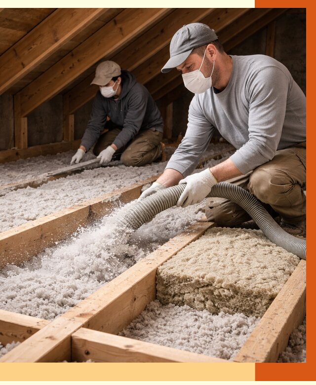 Заполнение полостей чердачного перекрытия в Минусинске от 4572 руб. | ТепломастерМнс