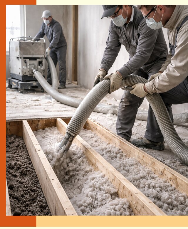 Заполнение полостей межэтажного перекрытия в Минусинске эффективно и герметично