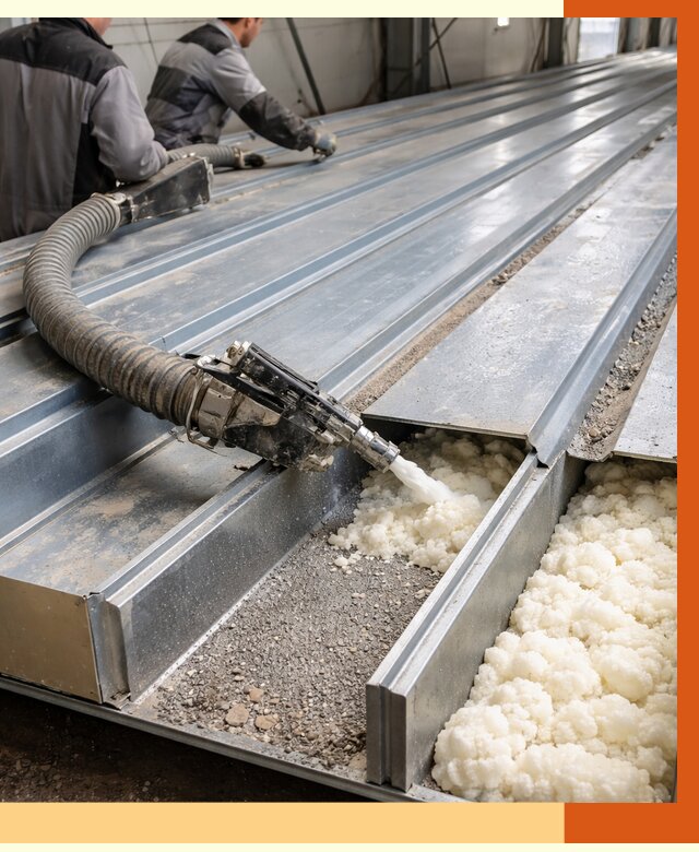 Заполнение пустот кровельных панелей в Минусинске от 7316 руб. под ключ | ТепломастерМнс