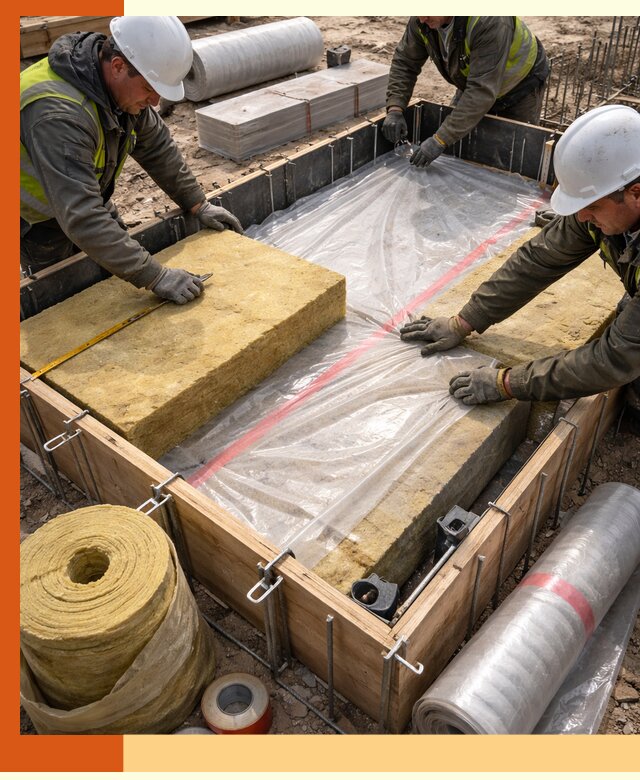 Теплоизоляция опалубки для строительства в Минусинске