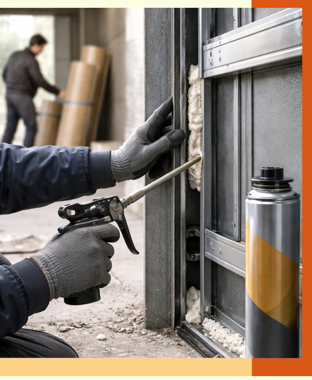 Заполнение пустот ворот в Минусинске от 4572 руб. — заливка ППУ, утепление под ключ | ТепломастерМнс