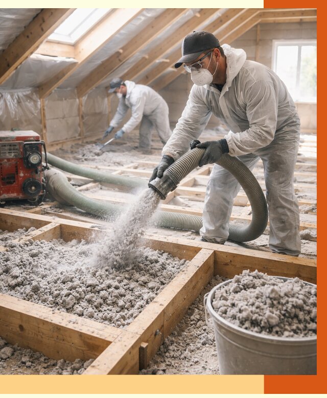 Утепление эковатой в Минусинске от 2997 руб./м2 — монтаж и задувка | ТепломастерМнс