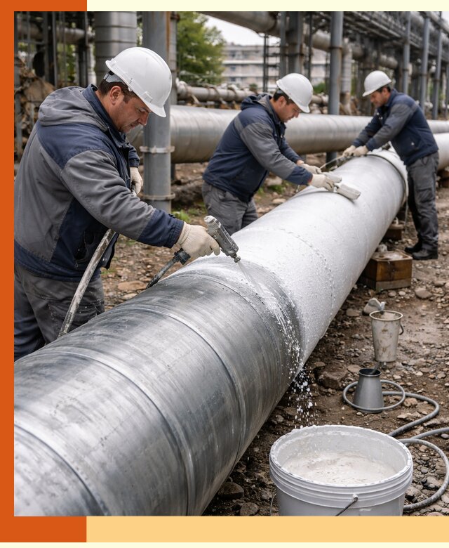 Утепление теплотрассы жидкой теплоизоляцией в Минусинске