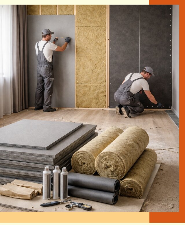 Шумоизоляция дома в Минусинске от 4572 руб/м2 — комплексная звукоизоляция под ключ | ТепломастерМнс